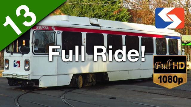 SEPTA Route 13 Trolley FULL RIDE - Kawasaki LRV