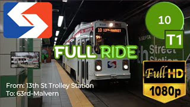 ONBOARD SEPTA's 1981 Kawasaki SE-LRV #9046 on rt. 10 [T1] to 63rd & Malvern[FULL RIDE]