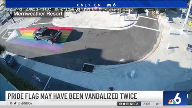 Pride Flag Defaced, Mar 10, 2023