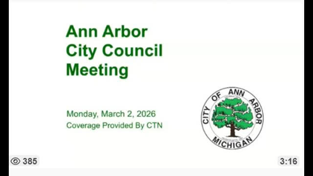 Henry Herskovitz Addresses the RUDE Ann Arbor City Council (Mar 2), Mar 6, 2026