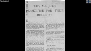 Why Are Jews Persecuted? Because They are JEWS? (Terminal Victims) Jan 25, 2025