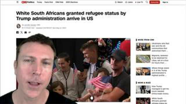 Mark Dice White Refugees from South Africa (Afrikaners) Coming to USA, May 13, 2025