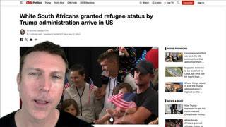 Mark Dice White Refugees from South Africa (Afrikaners) Coming to USA, May 13, 2025