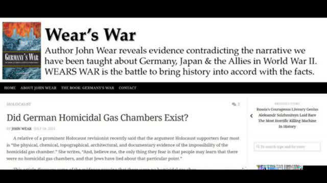 John Wear - Did German Homicidal Gas Chambers Exist? Aug 11, 2025