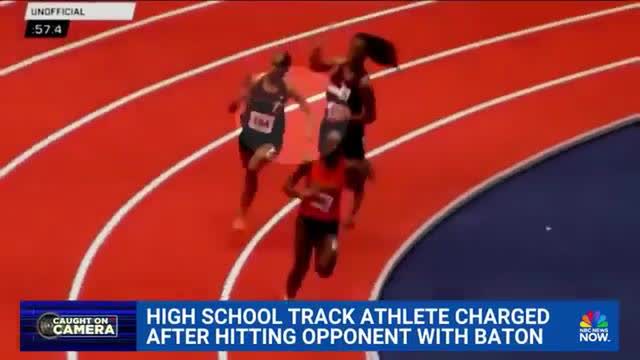 Field and Track, Relay Participant Hits Competitor In Head with Metal Baton, Mar 15, 2025