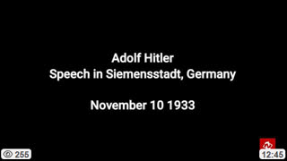 Adolf Hitler, Speech in Siemenstadt, Germany, 1933, Sep 30, 2025
