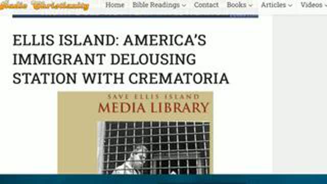 Ellis Island, Delousing with Crematoria - The Holocaust Didn't Happen, May 7, 2025