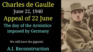 Charles De Gaulle Appeal of 22 June - In English AI Reconstruction