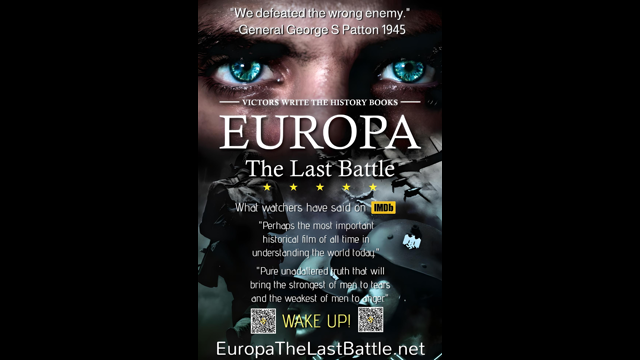 Europa the last battle poster updated - 2 qr codes golden swastika 
