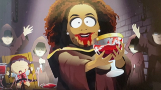 South Park - the vaccination special - Epstein and the elites drinking kids blood scene South Parq