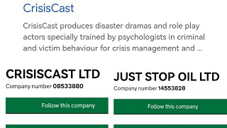 Investigating the po box addresss for just stop oil and crisis cast Ltd