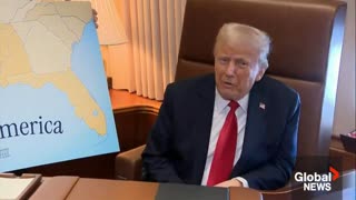 “Canada would be cherished as a 51st state,” Trump said