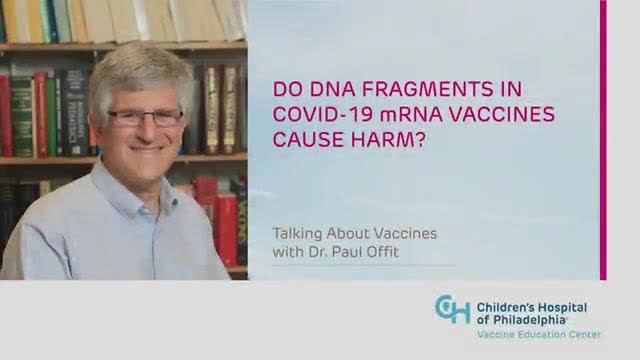 Dr Paul Offit - DNA fragments in the C19 mRNA vaccines