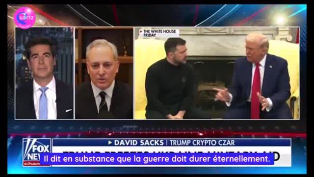 David Sacks explains why he believes Zelensky and his warmongers have no interest in STOP (vostfr)