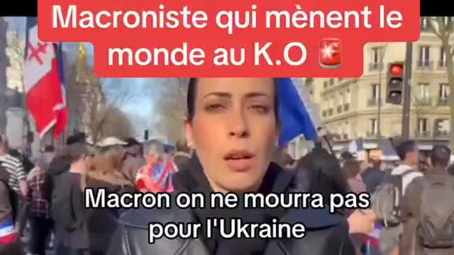 Les français sont pour la PAIX pas pour la guerre de Macron le belliciste