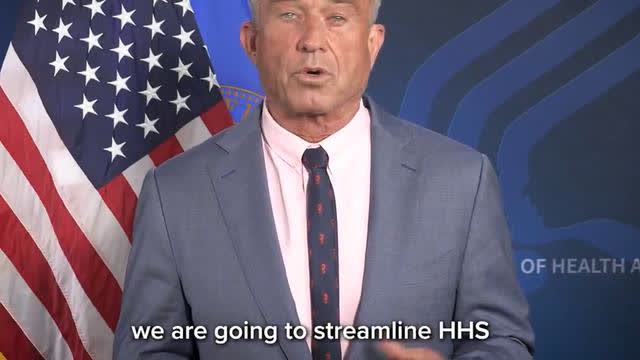 RFK jr announcement 20K HHS employees will be cut, and divisions are being shrunk to half