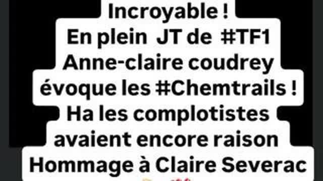 TF1 obligé de parler des chemtrails, on nie d'abord et enfin, on l'accepte comme une vérité
