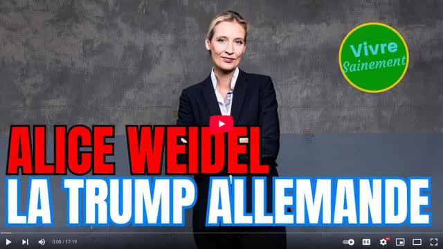 Alice Elisabeth Weidel chef de parti de l'AfD, la Trump allemande