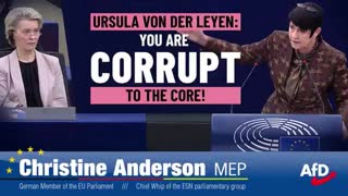 MEP Christine Anderson : Ursula Von Der Leyen you are corrupt to the core (vosten)