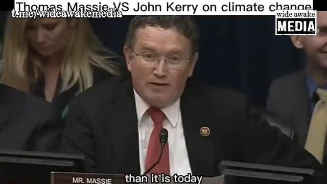 Congressman Thomas Massie expertly EXPOSES John Kerry's alarmist climate