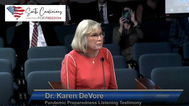 SC Senate Testimony - Dr. Karen DeVore