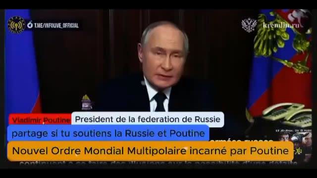 Poutine expose l'escalade orchestrée des mondialistes et du NWO via le pion qui est l'Ukraine