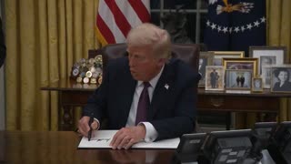 President Trump signs an executive order to "protect women from radical gender ideology"