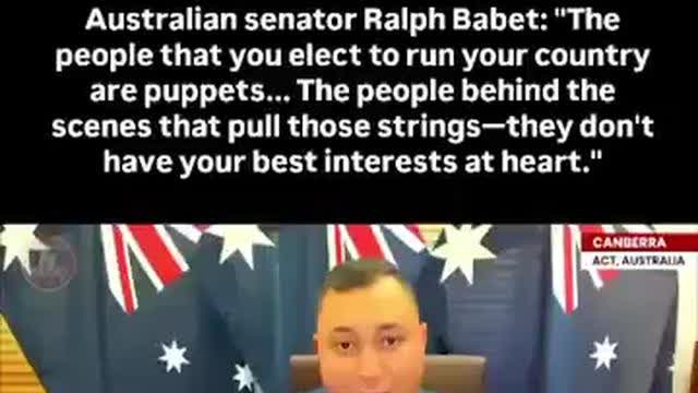 Australian Senator “The people who run your Country are puppets”