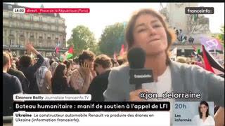 La journaliste Éléonore Bailly bousculée avant de disparaître hors champ à une manif LFI