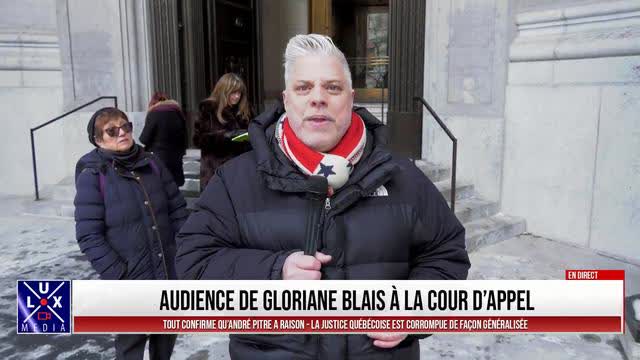 LuxMedia à la sortie de la cour d'appel pour Gloriane Blais contre la loi de la santé public