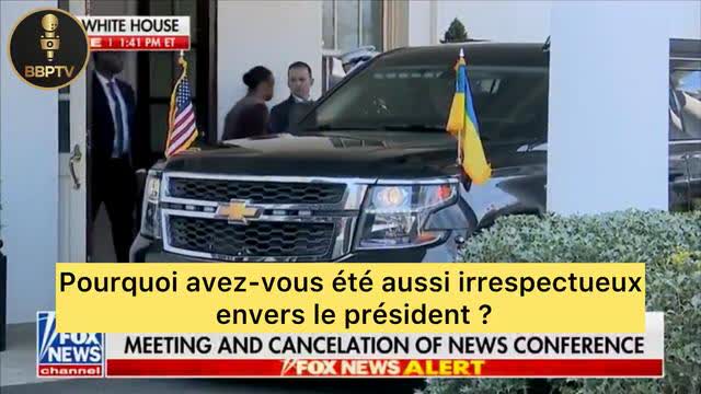Trump - conference canceled Zelensky is not ready for peace and he was disrespectful (vostfr)