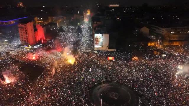 Tonight in Belgrade, the largest demonstration in Serbian history is taking place. More than 300K