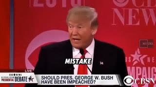 Trump declared that the war in Iraq was a mistake during the George Bush administration