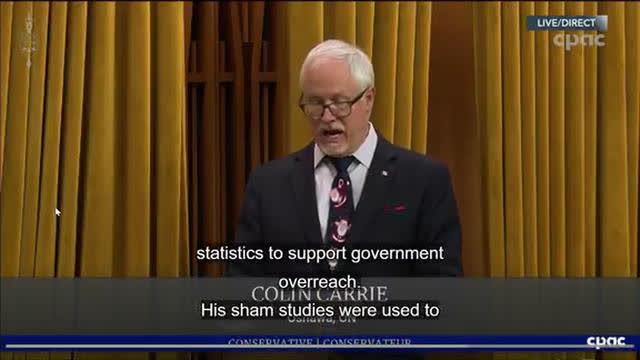 MP Colin Carrie shines a light on the federal censorship of inconvenient facts.