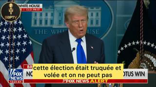 Trump is still confirming that the 2020 presidential election was rigged and stolen (vostfr)