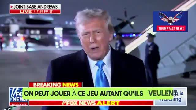 Trump on Trudeau retaliation : "If they want to play this game, I don't mind, we'll play" (vostfr)