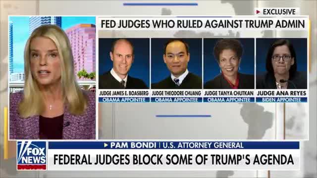 Pam Bondi is Fighting back the deepstate judges who rules against Trump