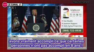 Trump "We accomplished in 17/17 days what some people didn't accomplish in 8 years," (vostfr)