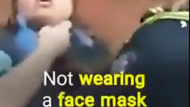 Remember -Melbourne, Australia Gestapo police terrorizing a girl for not wearing a mask