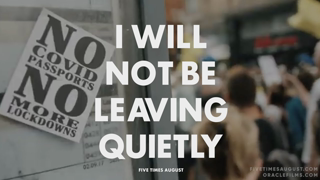 "I Will Not Be Leaving Quietly" by Five Times August (Music & Lyric Video) 2021