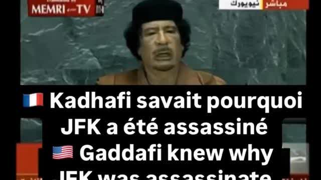 Kadhafi - JFK decided to inspect the Dimona nuclear power plant to check for nuclear bombs (vosten)