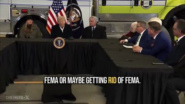 NOW – President Trump Says He's Considering 'Getting Rid of FEMA'