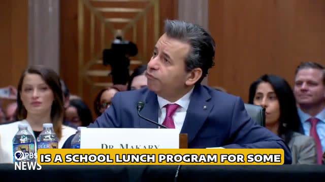 Dr. Marty Makary : we're purchasing foods that we know make our nation's children sick