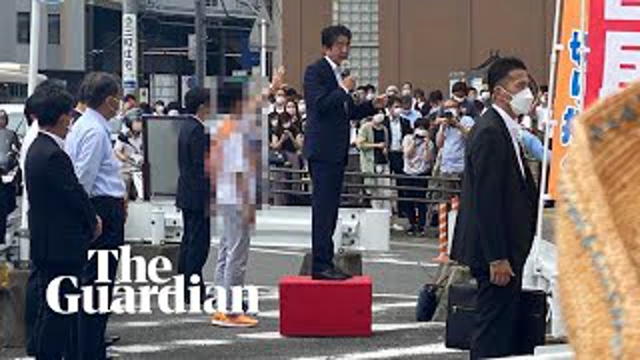 Shinzo Abe shot: TV cameras capture attack on former PM and suspect's arrest