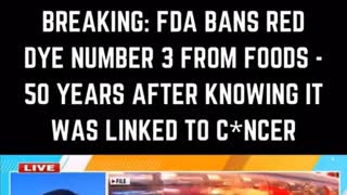 FDA bans Red Bye number 3 from foods 50 years after knowing it was linked to cancer