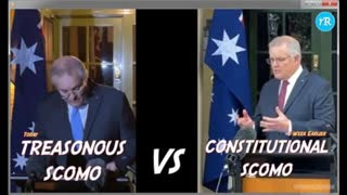Canberra, NSW: treasonous Scomo VS constitutional Scomo