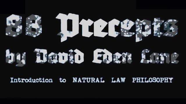 88 Precepts by David Lane | Introduction to Natural Law Philosophy