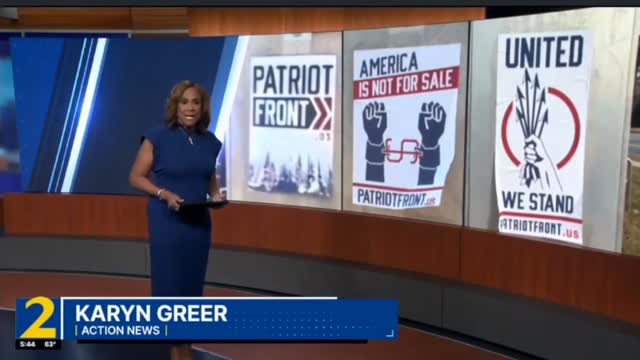 Patriot Front edit - Cobb County Georgia News Story "White Nationalist Posters"