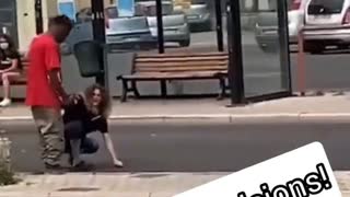 African beats an Italian girl then carries her away. #SpoilsOfWar