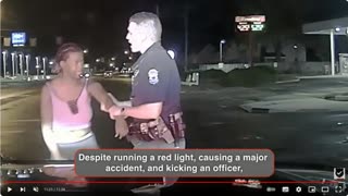 Black Psychopath Runs Red Light, Causes Accident, Kicks Police Officer & Serves Just 2 Days In Jail